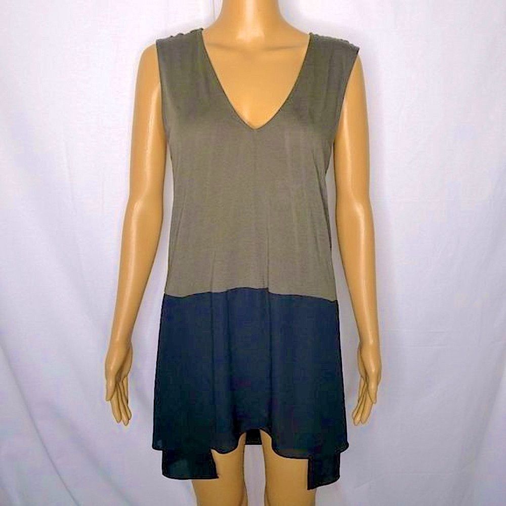 1.State Color Block Sleeveless Tunic Top Layered … - image 1